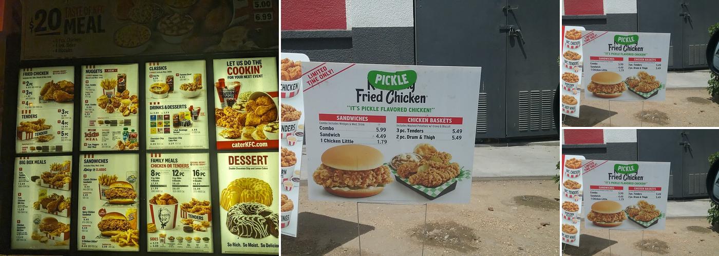 KFC Menu