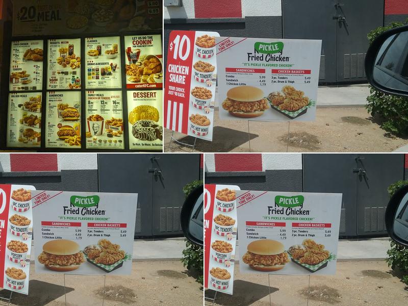 KFC Menu
