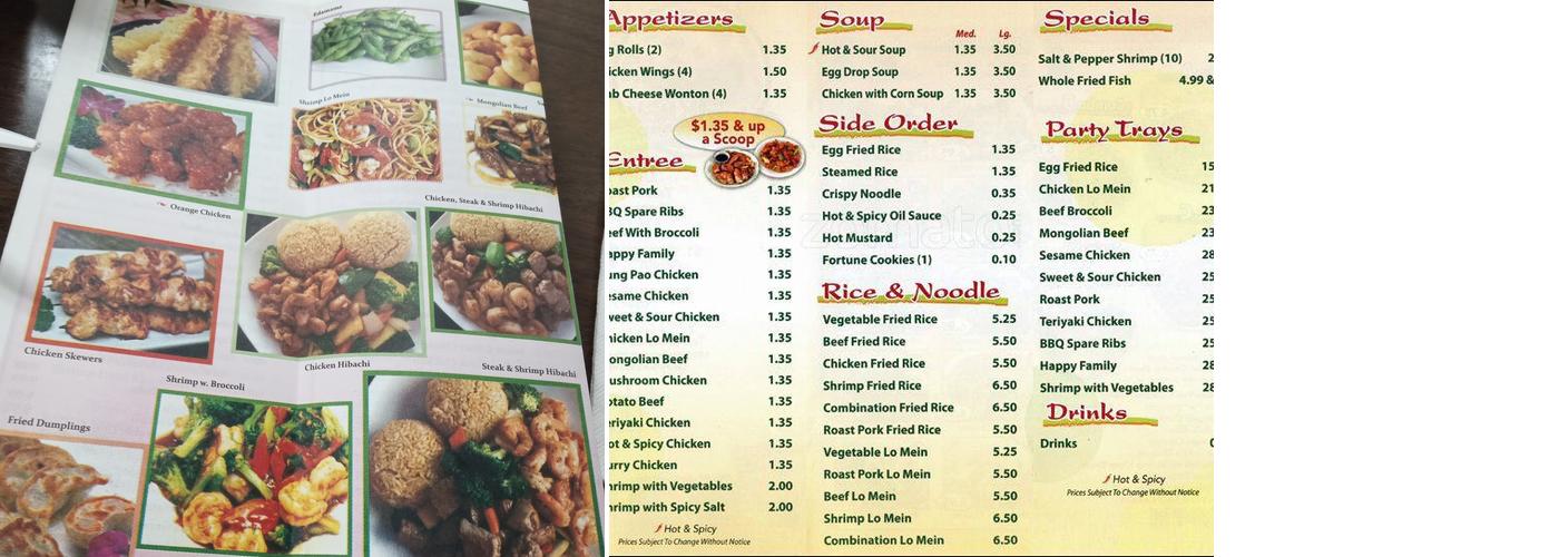 Soho Hibachi Express Menu