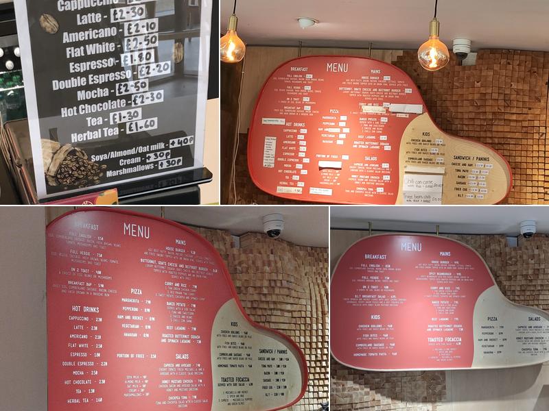 Southwark Park Pavilion Cafe Menu