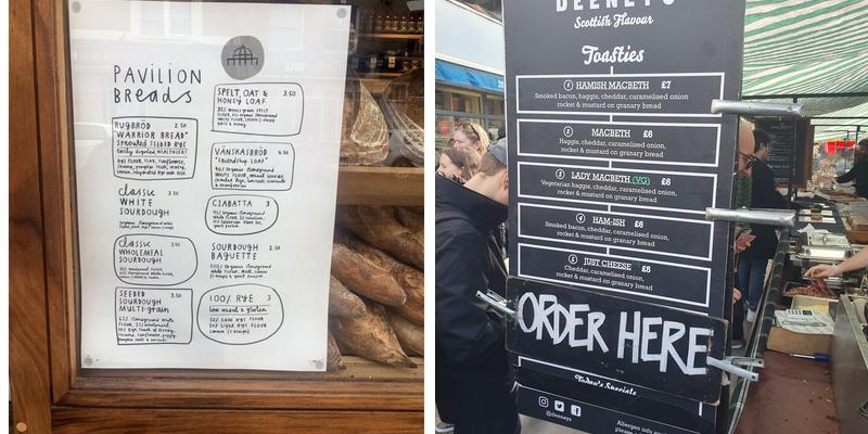 Pavilion Bakery Menu