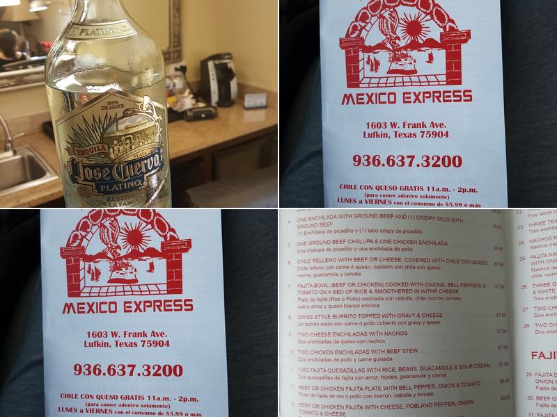 Mexico Express Menu