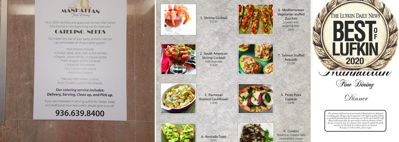 Manhattan Fine Dining Restaurant Menu