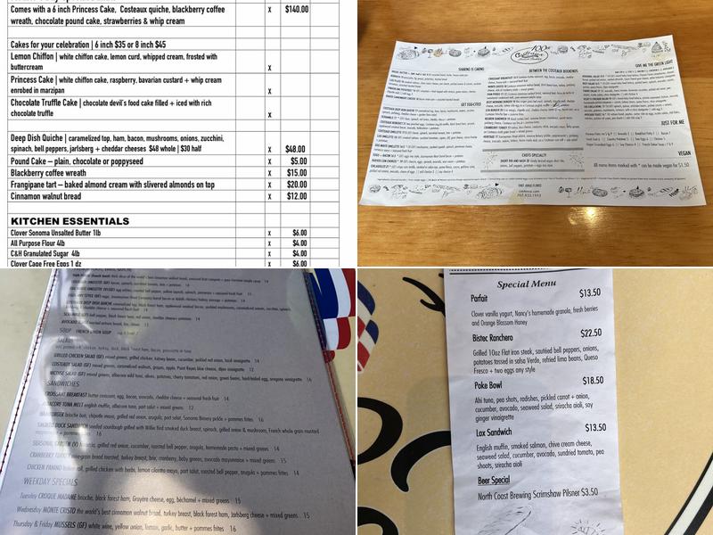 Costeaux French Bakery Menu