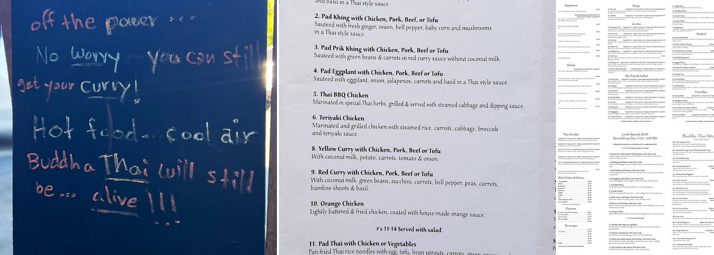 Buddha Thai Kitchen Menu