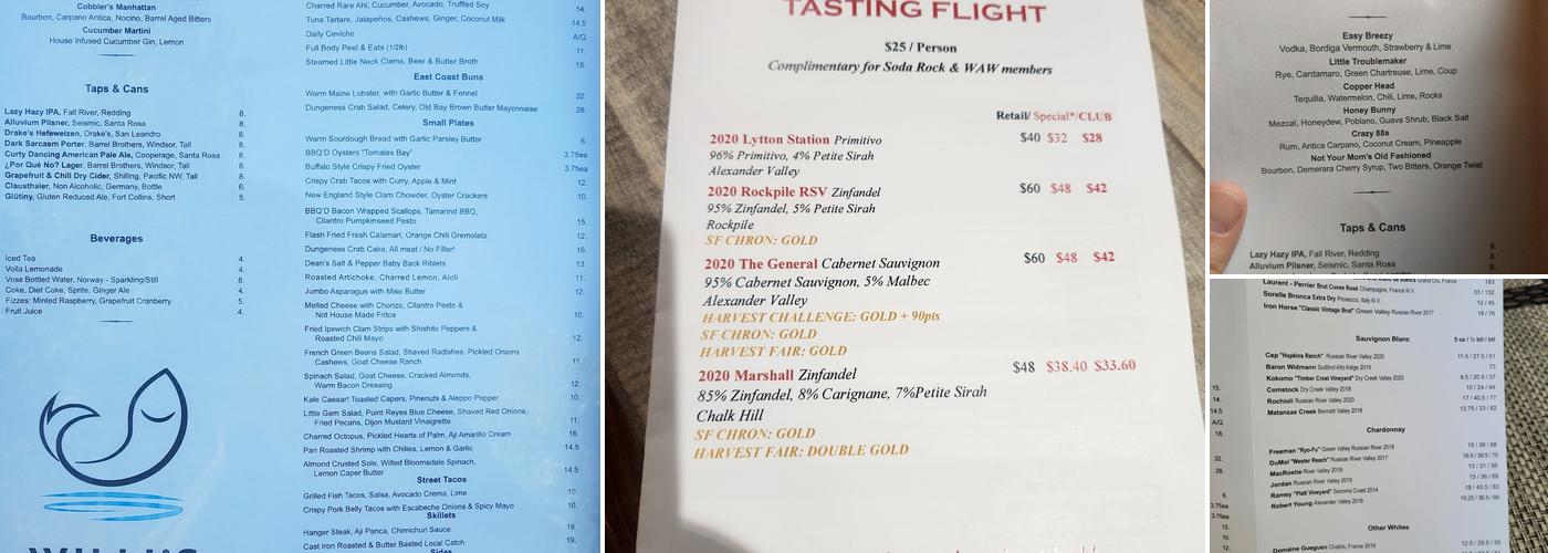 Willi's Seafood & Raw Bar Menu