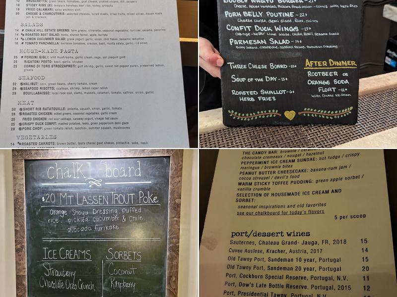 Chalkboard Menu