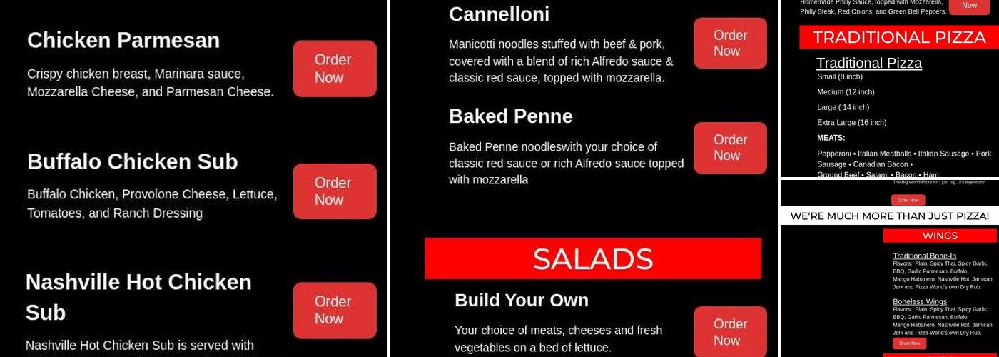Pizza World Express Menu