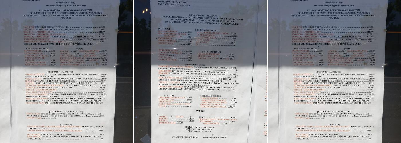 Beulah's Kitchen Menu