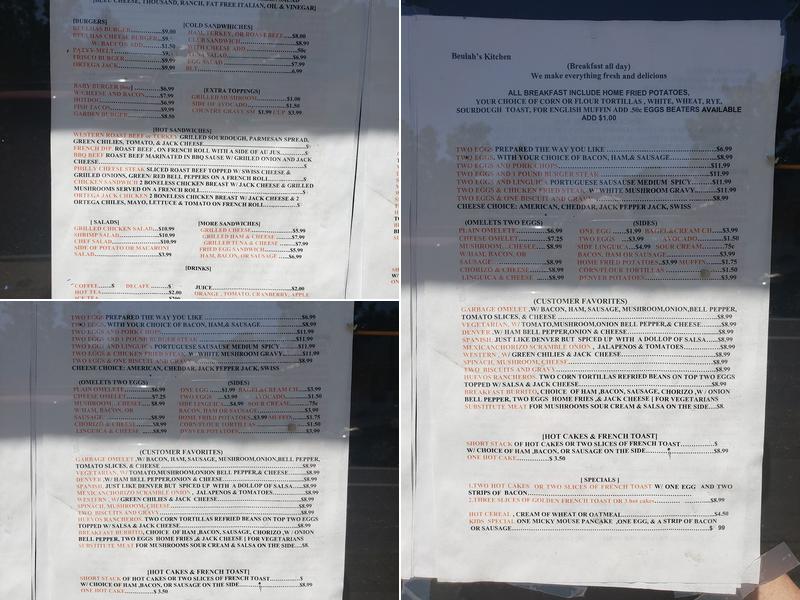 Beulah's Kitchen Menu