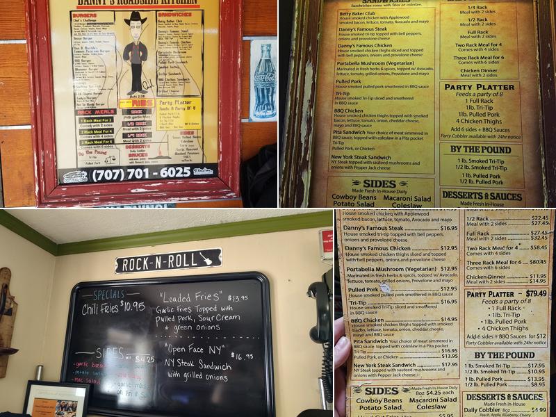 Danny's Roadside Kitchen Menu