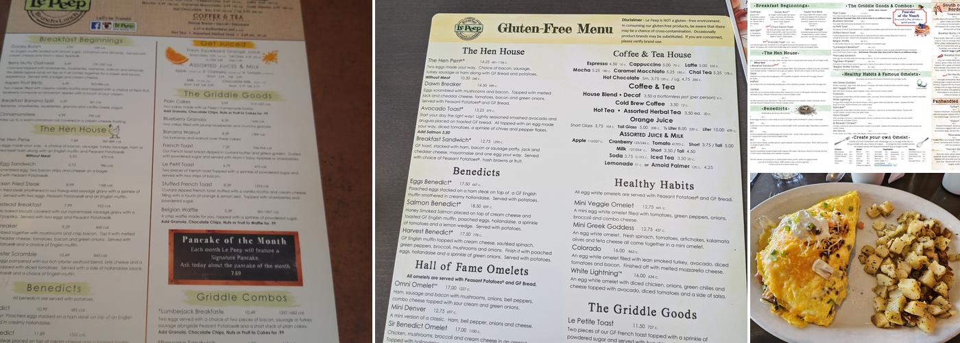 Le Peep® 88th & Wadsworth Menu