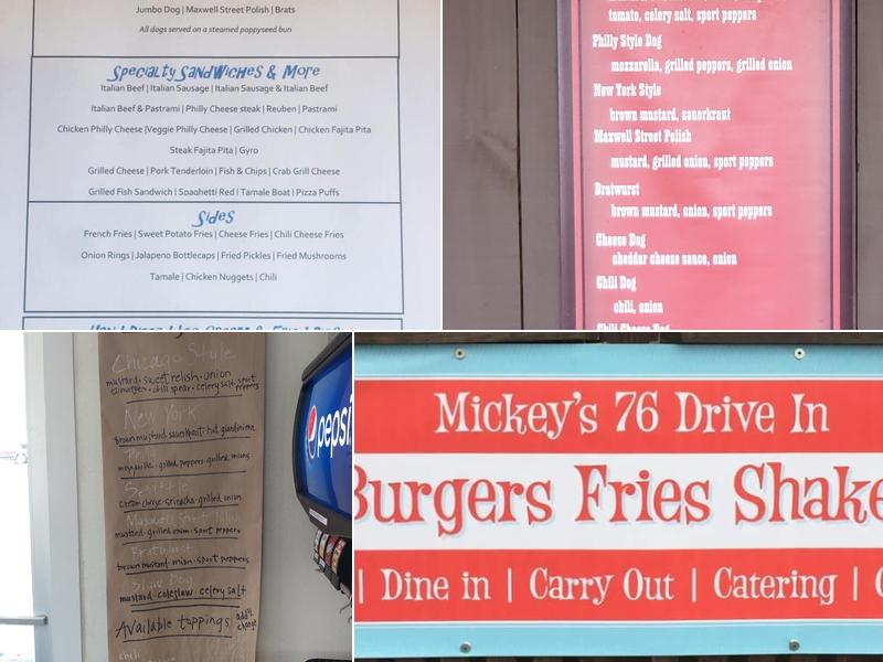 Mickey's 76 Drive In Menu