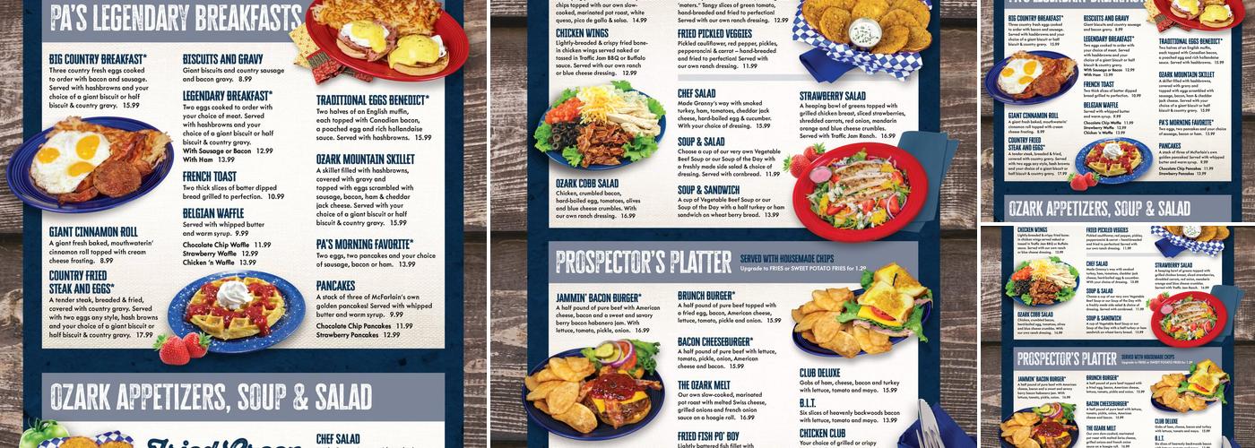 McFarlain's Family Restaurant Menu