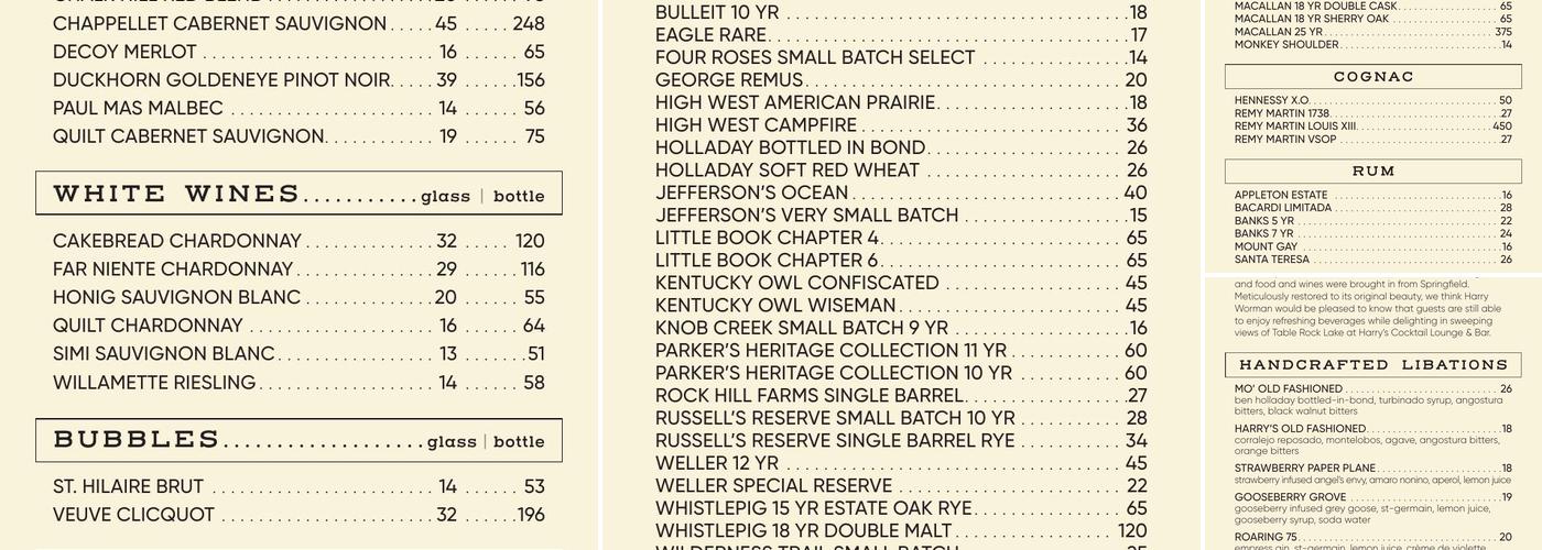 Truman Café & Custard Menu