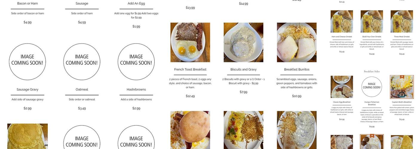 Indian Point Floating Cafe Menu