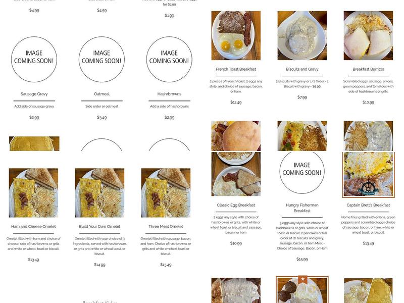 Indian Point Floating Cafe Menu