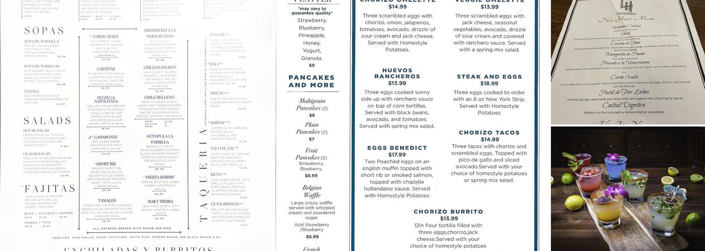 Little Hacienda Menu