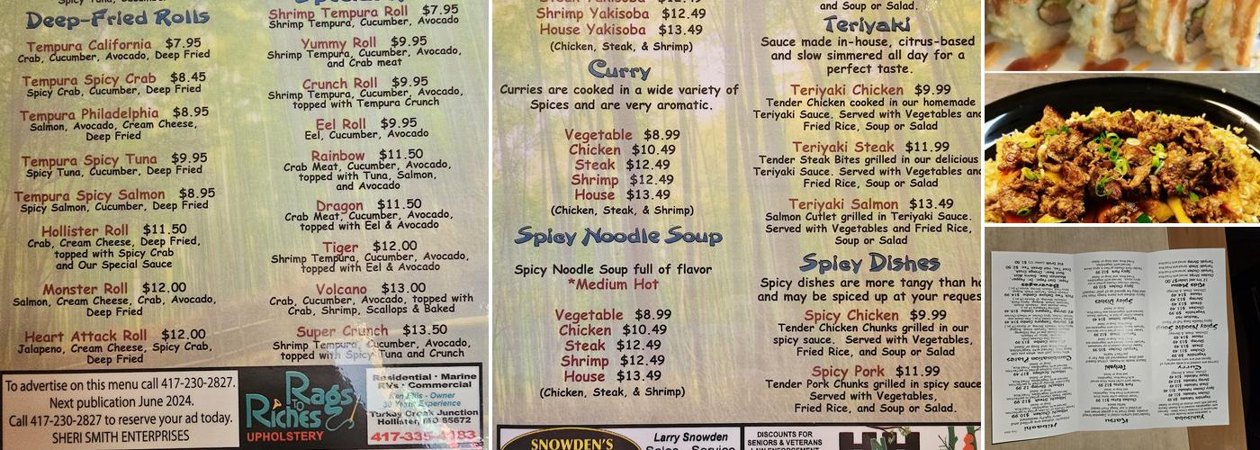 Japanese Kitchen Menu