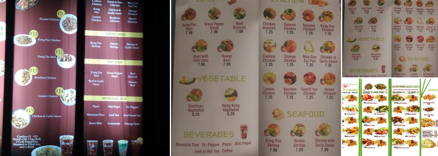 Hong Kong Express Menu