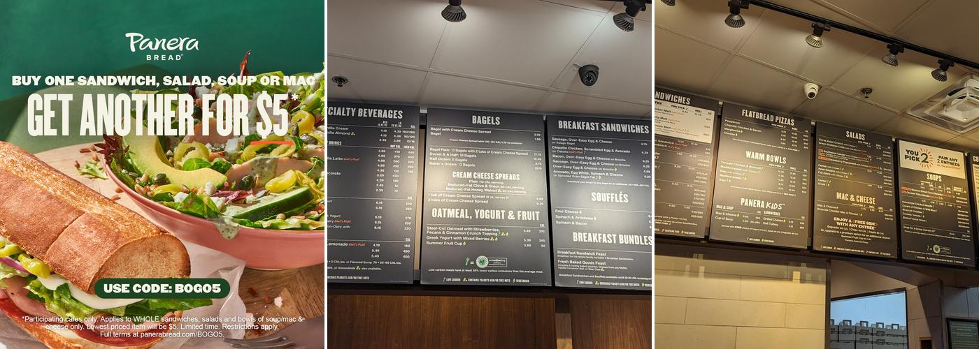 Panera Bread Menu