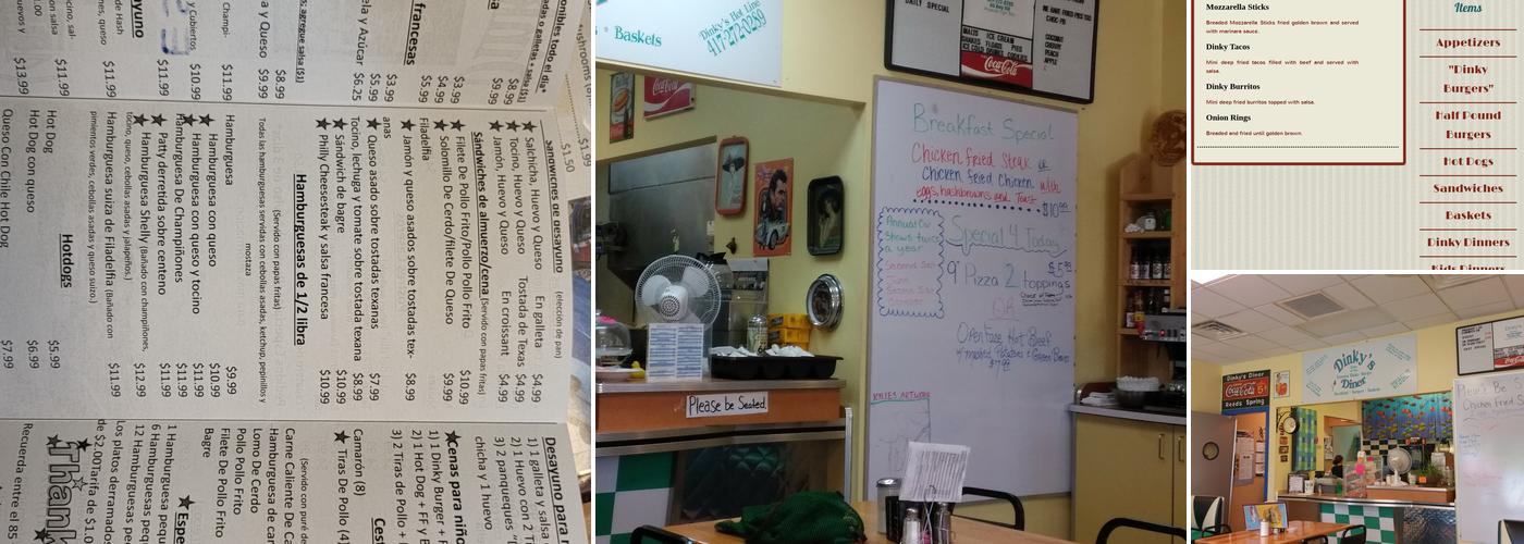 Dinkys Diner Menu