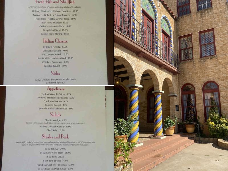 1929 Hotel Seville Menu