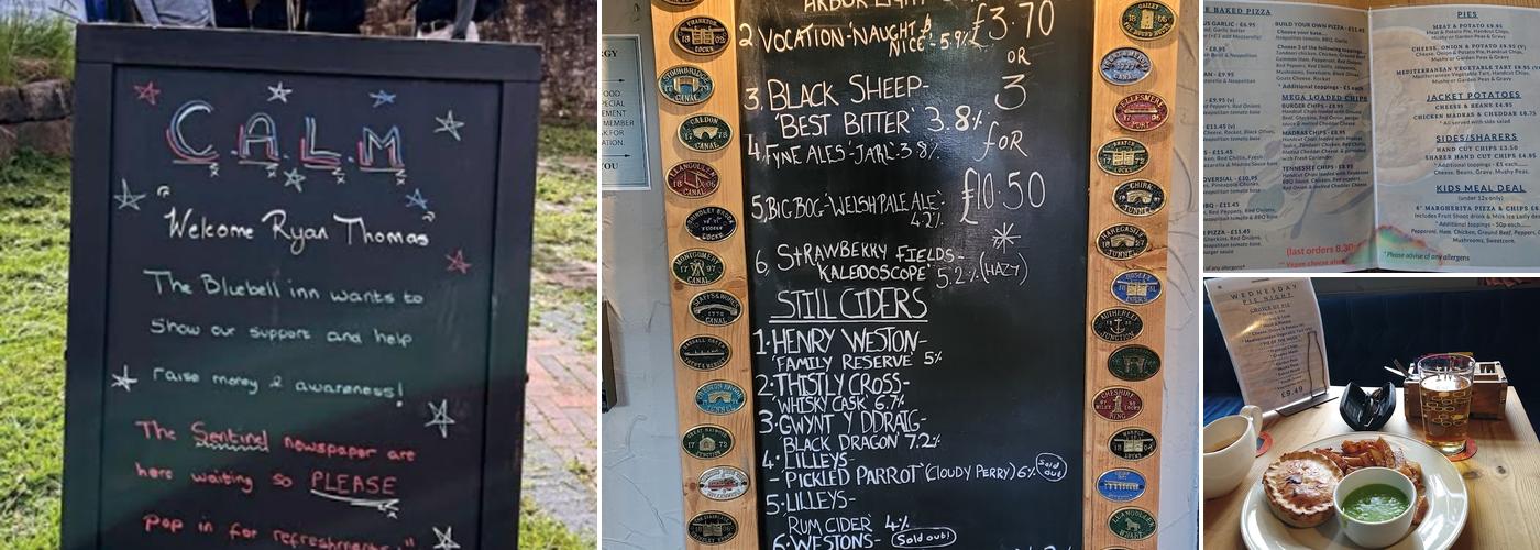 The Blue Bell Inn Kidsgrove Menu