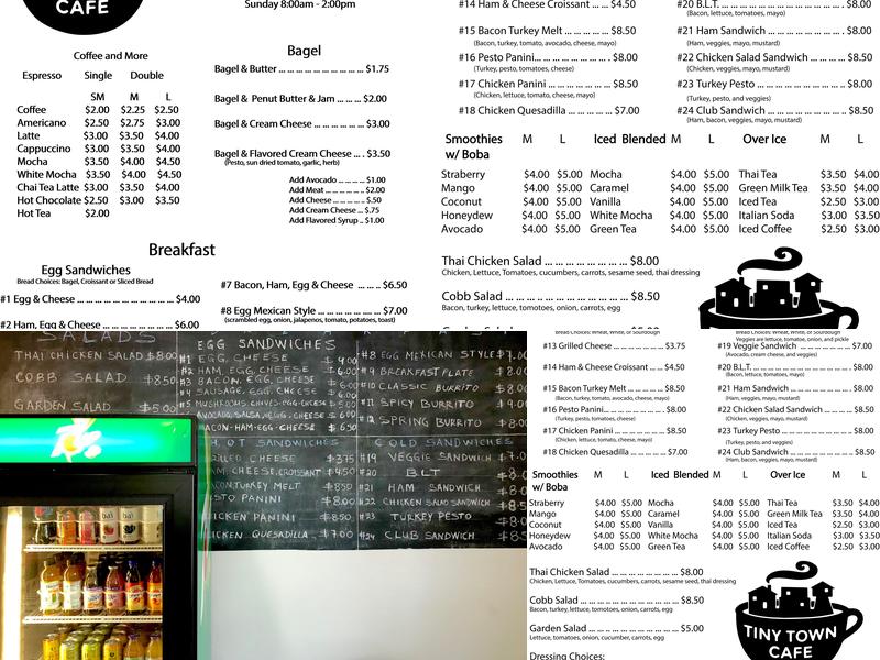 Tiny Town Cafe Menu