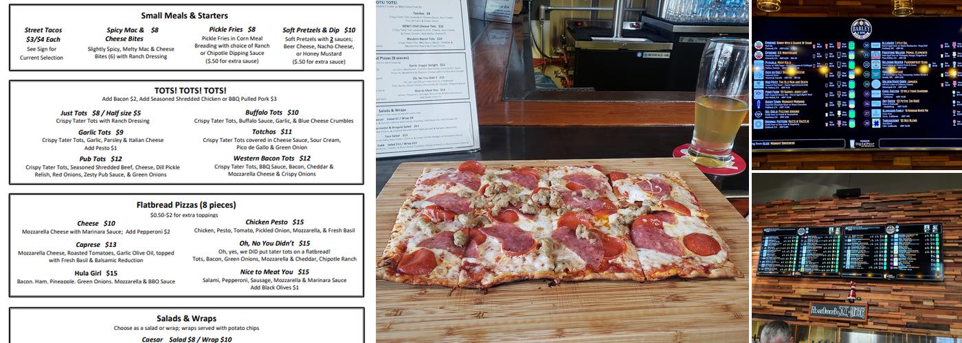 Barley & Bine Beer Cafe Menu