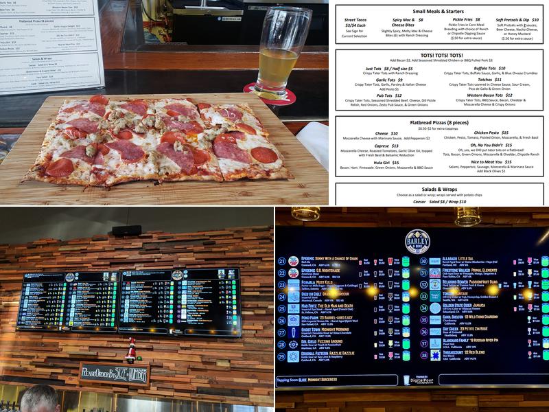 Barley & Bine Beer Cafe Menu