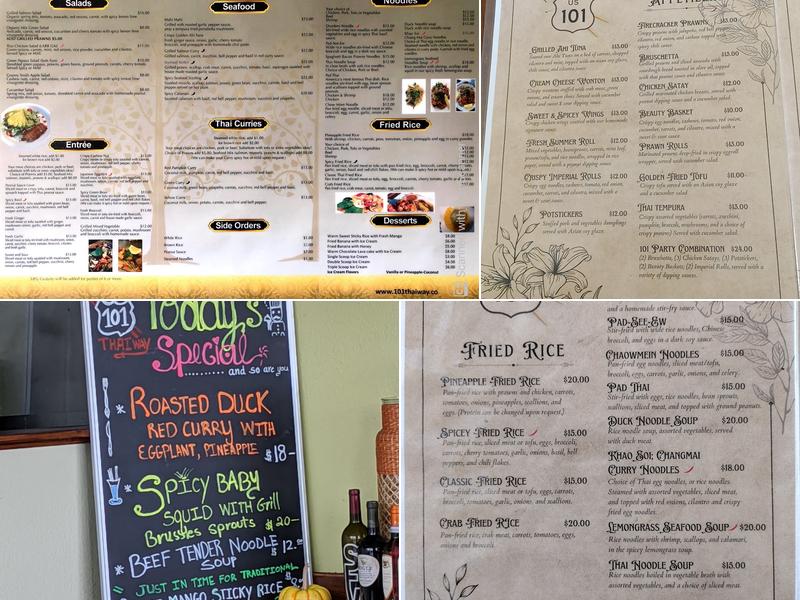 101 Thai Way Menu