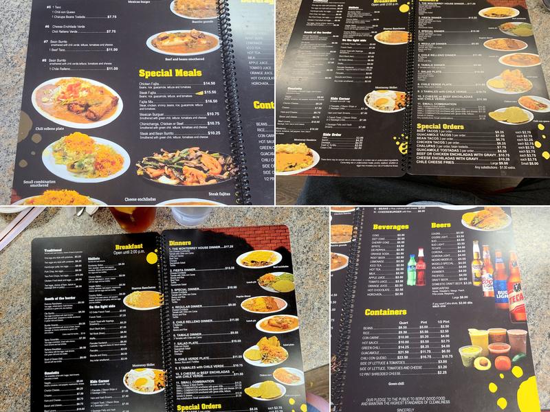 Monterrey House Menu