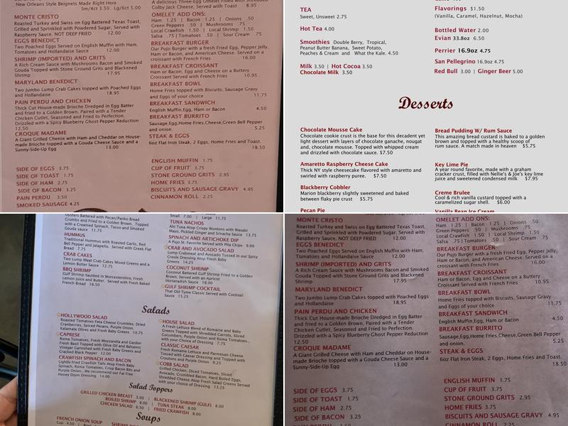 Pujo St Cafe Menu