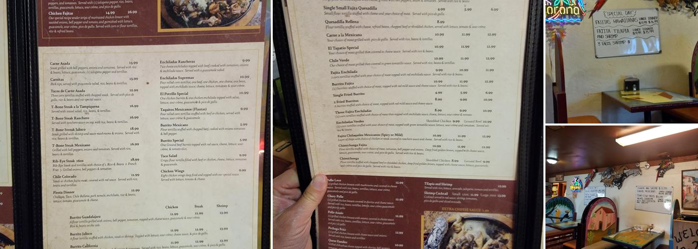 Los Potrillos Mexican Restaurant Menu