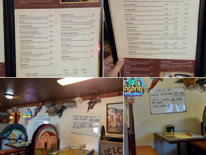 Los Potrillos Mexican Restaurant Menu