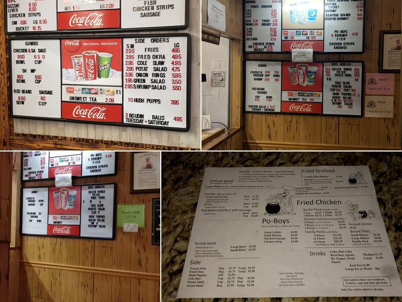 Boudin King Restaurant Menu