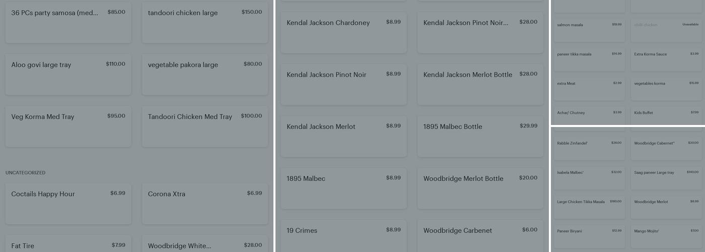 Taz Indian Restaurant Menu