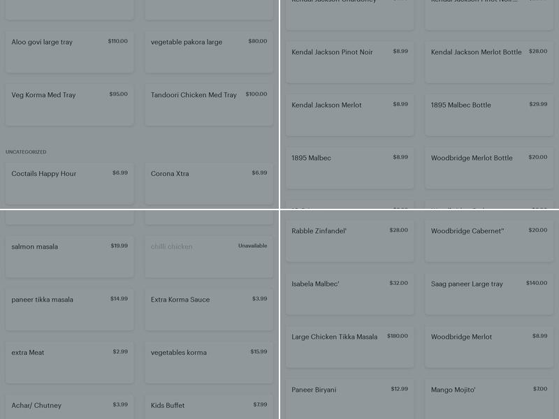 Taz Indian Restaurant Menu