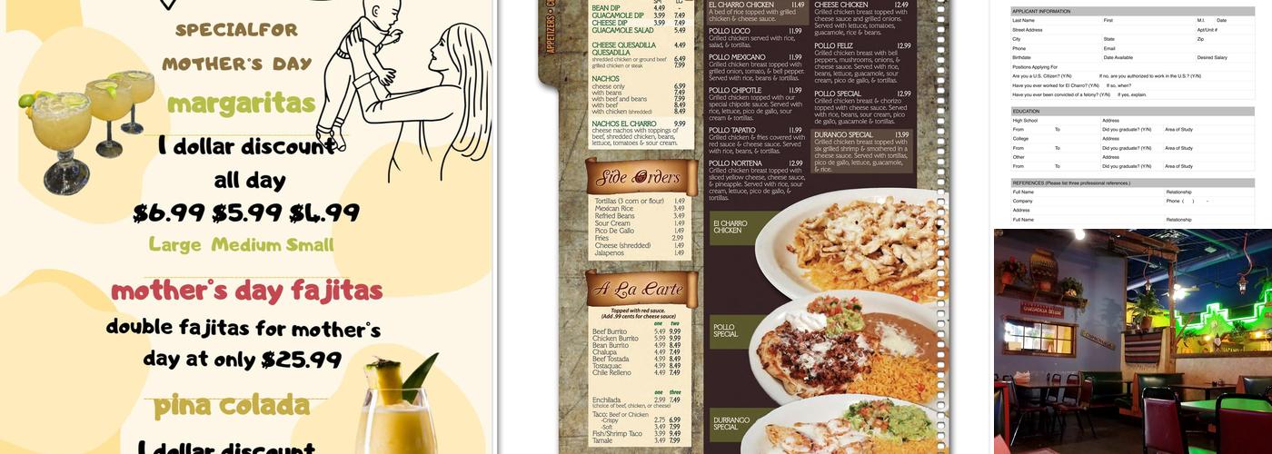 El Charro Menu