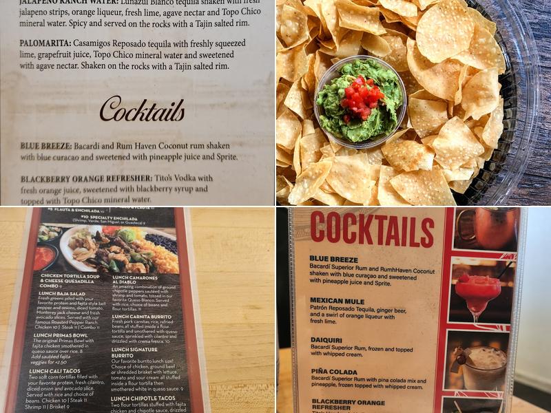 Primas Mexican Kitchen Menu