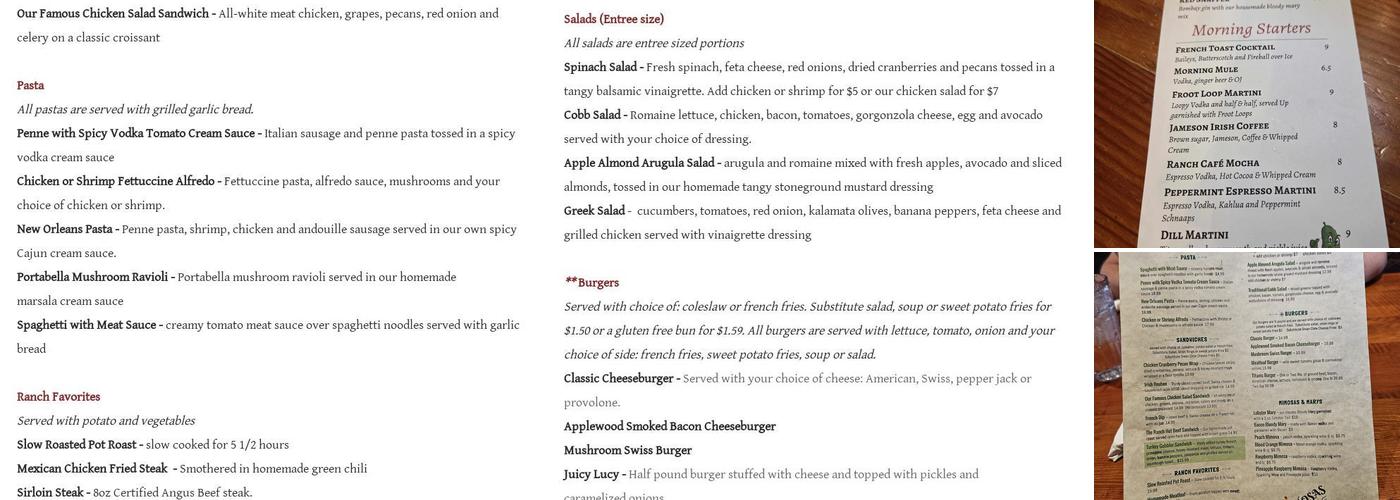 The Ranch @ West 40 Menu