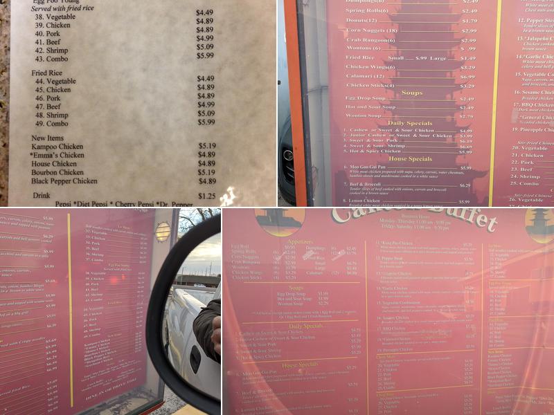 Canton Buffet Menu