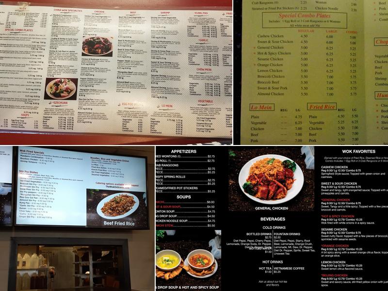 The Wok on Scenic Menu