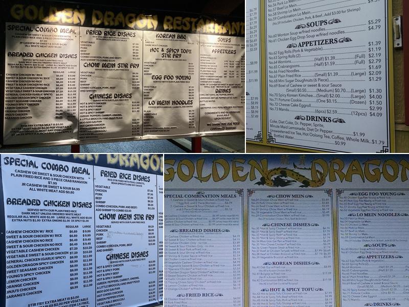 Golden Dragon Menu
