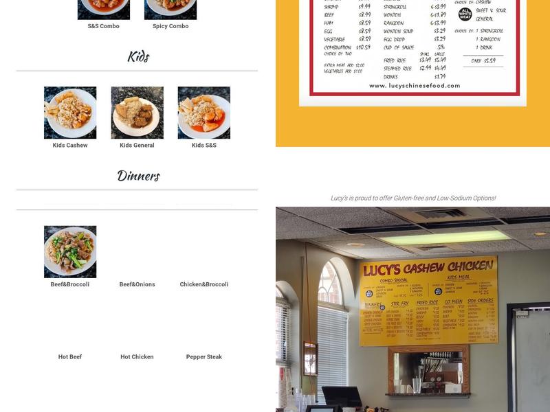 Lucy's Chinese Food Menu