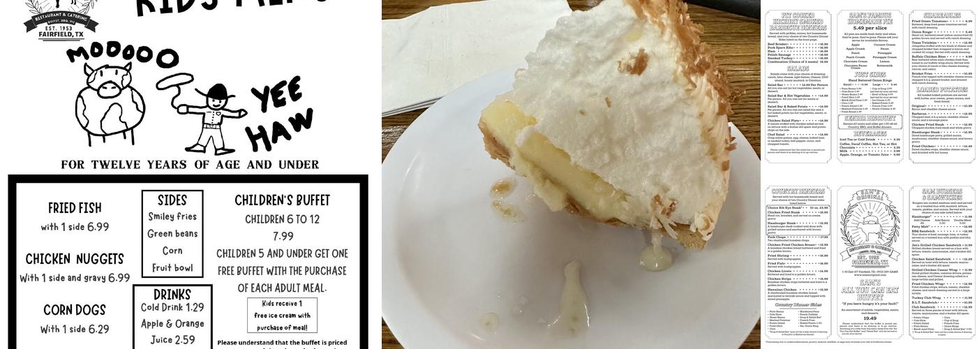 Sam's Original Restaurant Menu