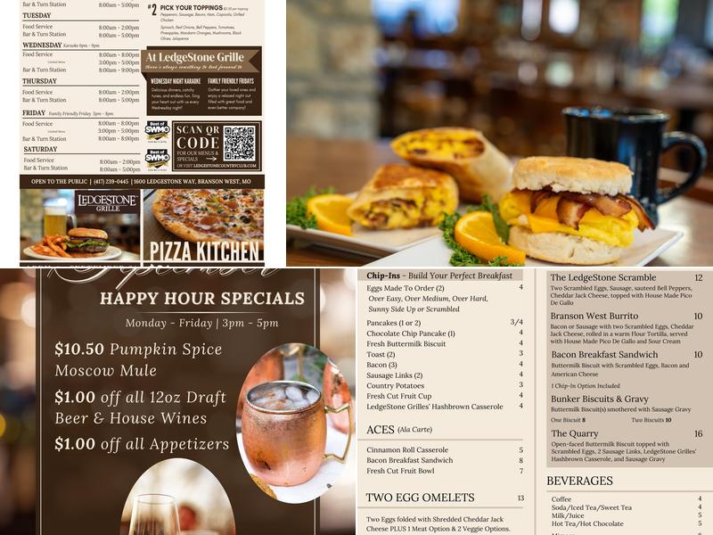 Ledgestone Grille Menu