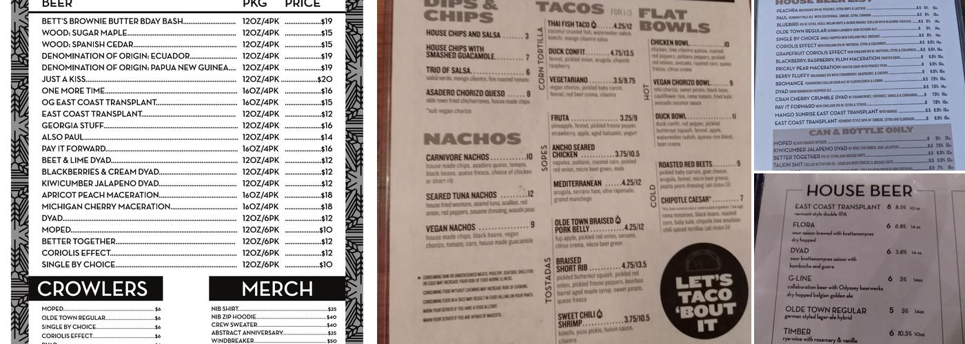 New Image Brewing Company - Arvada Menu