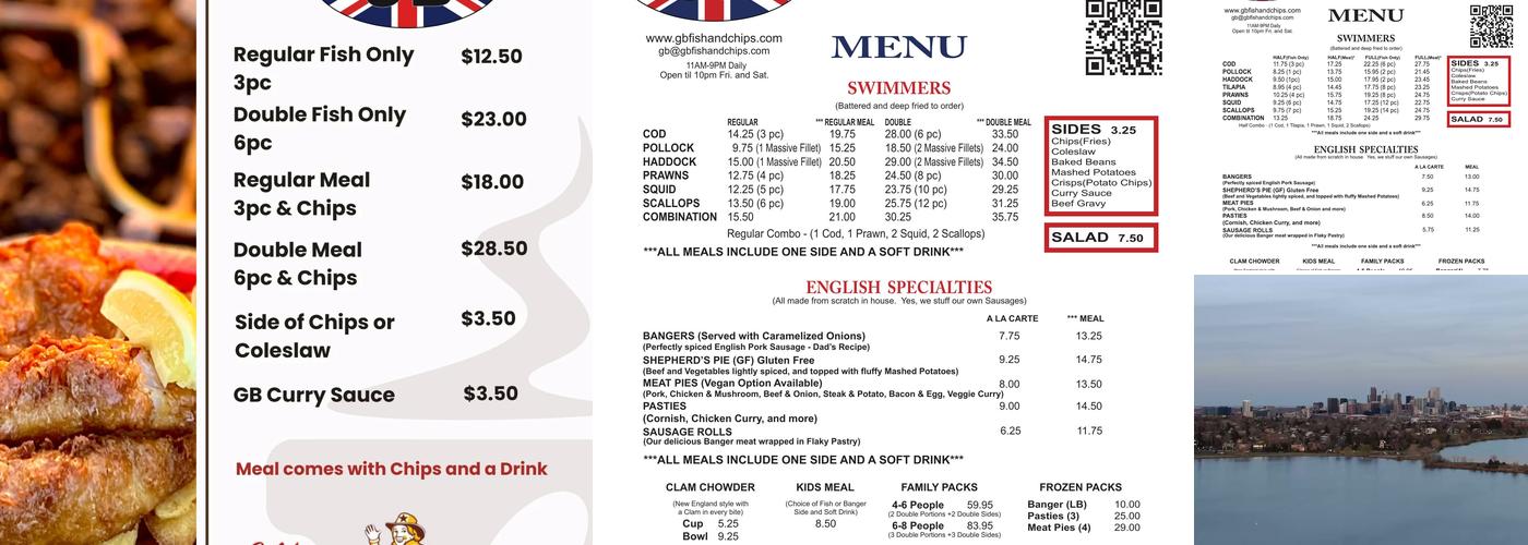 GB Fish & Chips Menu